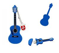 Guitar USB Flash Drive - Kids Hobby Flash Drive - Cello Guitar Piano Accordion Violin Lute Flash Drive Stick Pen Drive USB - Storage for Photos, Video & Data Storage (16 GB, Azure Guitar)