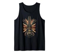 Guitar Vintage Crossed Guitars Flag Guitarist Gift Tank Top