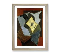 Guitar Vol.1 By Juan Gris Classic Painting Framed Print | A4 Oak Framed Wall Art | Ready to Hang | Classic Music Picture | Living Room Bedroom Lounge Office