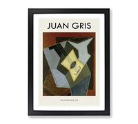 Guitar Vol.1 By Juan Gris Exhibition Museum Painting Framed Print | A3 Black Framed Wall Art | Ready to Hang | Modern Music Picture | Living Room Bedroom Lounge Office