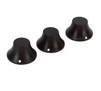 Guitar Volume Control Knob, Odorless Precise Wooden Sturdy Electric Guitar Knob 3Pcs for Replacement (Ebony)