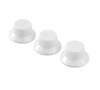 Guitar Volume Control Knob with Elegant Design, 2 Tone Knobs for Musical Instruments, Easy to Install, Plastic, 3 Pcs (White #13)