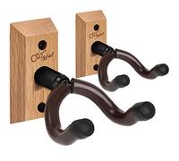 Guitar Wall Mount 2 Pack, Rotatable Solid Wood Hanger With Screws, V-Shaped Hook for Acoustic Electric Bass, Holder for Mandolin, Banjo