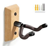 Guitar Wall Mount, Ash Wood Guitar Hanger, U-Shaped Guitar Wall Hanger Mount, Guitar Holder Hook Stand Wall Mount Guitar Accessories for Acoustic, Electric Guitar, Banjo, Bass, Ukulele