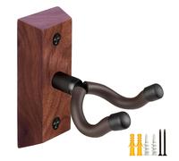 Guitar Wall Mount, Black Walnut Wood Guitar Hanger, U-Shaped Guitar Wa