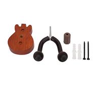 Guitar Wall Mount Bracket Beech Metal Hook with Protective Padded Cover | Display and secure your guitar with a beech wood and metal hook, soft padded cover prevents scratches for bass ukulele banjo