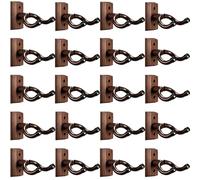Guitar Wall Mount Hanger, 20-Pack Bulk Set Guitar Holder for Acoustic Electric Guitar Ukulele Banjo, Solid Wood Base Guitar Hooks for Home Studio Storage Display (20PACK Guitar wall mount- Brown)