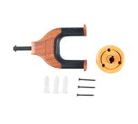 Guitar Wall Mount Hanger, Metal and Plastic and Solid Wood Guitar Wall Mount U Shaped Hook Holder Stand for Bass Ukulele and Other Instruments