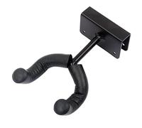 Guitar Wall Mount Hanger Stand Display Rack Bracket - Steel Accessory for Bass - Easy Installation Holder for Convenient Use - Black Color - 5.27x2.55x0.74inch Size