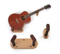 Guitar Wall Mount Hanger, Wall Mount Display Bracket Guitar Hanger Hook Solid Beech Guitar Holder for Bass Ukulele Violin Bass Banjo