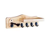 Guitar Wall Mount Hanger Wood Guitar Wall Hook Holder Shelf Guitar Bracket With 4 Steel Hooks For Guitar & Accessories