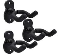Guitar Wall Mount Hangers 3 Pack, Guitar Style Wall Holders Hooks Stands for Acoustic Electric Bass Classical Ukulele Guitars