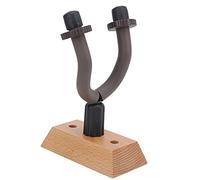 Guitar Wall Mount Holder, Guitar-Shaped Guitar Wall Hanger Black Guitar Holder Stand Solid Wood Base Guitar Stand Accessories for Acoustic, Electric Guitar, Banjo, Bass