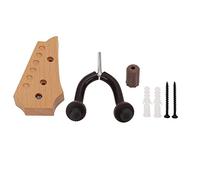Guitar Wall Mount Holder Stand, Wireless Guitar Hanger Bracket with Beech Wood Hook for Acoustic Electric Bass Banjo Ukulele, Space Saving Wall Mount Display Kit (Creative electric guitar head model)