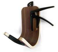 Guitar Wall Mount Hooks 2 Pack: Modern Design Guitar Hanger for Storage & Display. Heavy Duty Ply Wood Guitar Hook Holder for the Wall. Hangers Stand for Acoustic Guitars, Ukulele, Bass, Violin, Cello