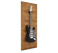 Guitar Wall Mount with Acoustic Panels - Sound-Absorbing Wall Display for Electric Guitars - Fits Gibson, Fender, PRS, Ibanez - Velvet Foam Acoustic Set with Hanger - 125x50cm | Color: Gold