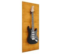 Guitar Wall Mount with Acoustic Panels - Sound-Absorbing Wall Display for Electric Guitars - Fits Gibson, Fender, PRS, Ibanez - Velvet Foam Acoustic Set with Hanger - 125x50cm | Color: Yellow