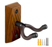 Guitar Wall Mount, Zebra Wood Guitar Hanger, U-Shaped Guitar Wall Hanger Mount, Guitar Holder Hook Stand Wall Mount Guitar Accessories for Acoustic, Electric Guitar, Banjo, Bass, Ukulele