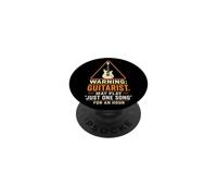 Guitar Warning Guitarist May Play One Song For An Hour PopSockets Adhesive PopGrip