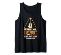 Guitar Warning Guitarist May Play One Song for an Hour Tank Top