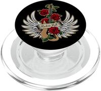 Guitar Wings Roses Rock and Roll Vintage Music Design PopSockets PopGrip for MagSafe