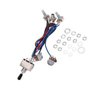 Guitar Wiring Hareness, Prewired Wiring Harness 2 Volume 2 Tone 1 Jack 500K Pots 3 Way Toggle Switch for Les Paul LP Guitar