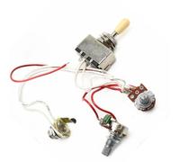 guitar wiring harness 1Set Guitar Wiring Harness Prewired Kit 1Volume 1Tone 500K Pots 3-Way Toggle Converter (Color : Beige)