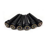 Guitar Wiring Harness 6pcs Real Bone Acoustic Guitar Bridge Pins Pure Bone Ebony Bridge Pin with Brass Circle for Folk Guitar Replacement Accessories Electric Guitar Wire (Size : Ebony 4)