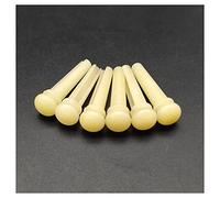 Guitar Wiring Harness 6pcs Real Bone Acoustic Guitar Bridge Pins Pure Bone Ebony Bridge Pin with Brass Circle for Folk Guitar Replacement Accessories Electric Guitar Wire (Size : Bone 5)