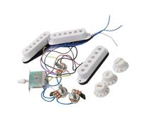 Guitar Wiring Harness Electric Guitar Pickup Pre Wired Harness Easy To Install(White)