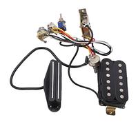Guitar Wiring Harness Kit | Prewired Double Rail Double Coil Pickup | Easy Install Replacement for Electric Guitar | 1T1V Potentiometer, 3 Way Switch