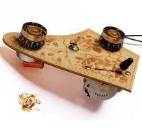 guitar wiring harness strat 1T1V with mini switch for coil split humbucker pickups, fit for guitars with single coil and humbucker pickups, black/gold