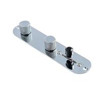 Guitar Wiring Kit Chrome/Gold/Black 3 Way Loaded Metal Prewired Guitar Control Plate With Wiring Harness Knobs Compatible For TL Guitar(Silver)