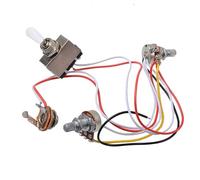 Guitar Wiring Kit Electric Guitar Circuit Assembly Shuangshuang Electric Guitar Electronic Circuit 1 Volume 1 Tone Three-position Converter(White)