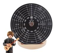 Guitar with Chord Wheel, Round Metal Fifth Wheel - Music Theory Disc Rounded to the Scenes | Music Theory Learning Tool Made of Aluminium Alloy