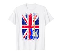 Guitar With UK Flag Bass Guitarist Musician Music Rock T-Shirt