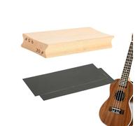 Guitar Witness - Wooden Sanding Block, Frosted Bass Block | Radius Sandpaper Button Leveling Tools for Luthier Maintenance Lisc Neck Configuration