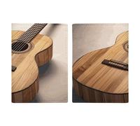 Guitar Wooden Passport Holder, ID Card Protector Case Passport Holder with Slot Passports Travel Wallet Document Cover for Women And Men