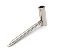 Guitar Wrench Tool 1 Piece Electric Guitar Bass Tool 1/4" 6.35mm Guitar Accessories Black Silver 1/4" 6.35mm Hex Socket