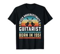 Guitarist born 1951 70th Birthday Guitar Gift Dad T-Shirt