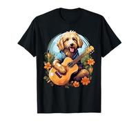Guitarist Dog Lover Dog Playing Acoustic Guitar T-Shirt