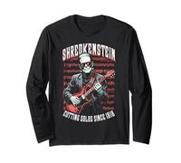 Guitarist Frankenstein Shredkenstein Electric Guitar Music Long Sleeve T-Shirt