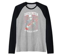 Guitarist Frankenstein Shredkenstein Electric Guitar Music Raglan Baseball Tee