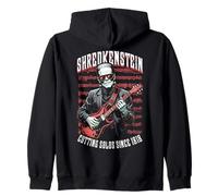 Guitarist Frankenstein Shredkenstein Electric Guitar Music Zip Hoodie
