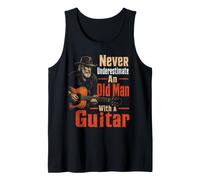 Guitarist Never Underestimate an Old Man with A Guitar Gift Tank Top