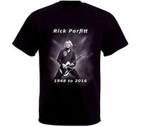 Guitarist Rick Parfitt Tribute Tops Tee T Shirt RIP 1948 Rock Lend Stat Quo Loose Fit T-Shirt Black XXL