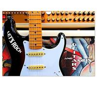 Guitars and Amps - Let's Rock (Wall Calendar 2026 DIN A4 landscape), CALVENDO 12 Month Wall Calendar: Fascinating electric guitars and bass guitars in front of amplifiers
