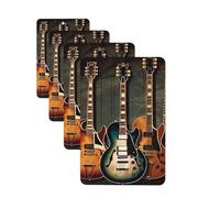 guitars art Car Air Freshener Cards Set of 4 Pieces Long Lasting Hanging Scented Cards for Bedroom Wardrobe Car Aromatherapy Tablets for Men Women Rearview Mirror Pendant