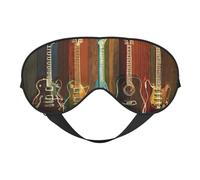 Guitars Art Print Satin Sleep Mask & Eye Mask | Deep Dream Sleep Masks for Women & Men | Soft Sleeping Eye Mask to Nourish Skin
