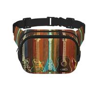 Guitars Art Print Stylish and Practical Waist Bag,Adjustable,Perfect for Travel,and Outdoor Activities